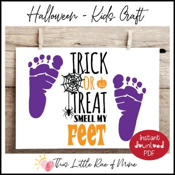 Baby Footprint Crafts, Baby Art Projects, Footprint Crafts, Computer Paper, Footprint Art, Halloween Printable, Baby Footprints, Diy Crafts For Kids Easy, Handprint Art