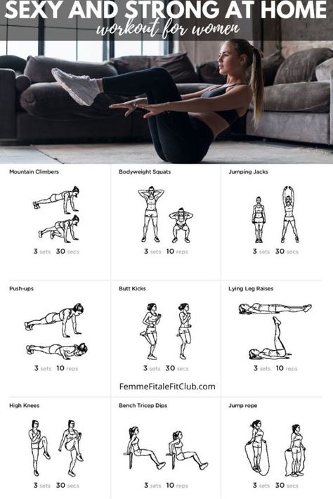 If you want a sexy and toned body perform this at-home workout for women 3 times a week. Complete 3 circuits if you are a beginner and 5 circuits if you are advanced. #sexyworkout #weightlossforwomen #athomeworkoutforwomen #sexyandstrong #strongworkout #strongworkoutforwomen #calisthenics #fitness #fitfam #fatlossforwomen #bodyweightworkout Best Full Body Workout, At Home Workouts For Women, Full Body Workout Routine, Full Body Workout At Home, Workout Routines For Women, Body Workout At Home, Exercise Routines, Fitness Exercises, Calisthenics Workout