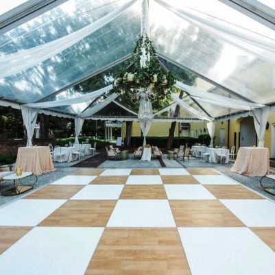 IMG_1266-600×401 Brown And White Dance Floor, Tan And White Checkered Dance Floor, Wedding Pops Of Color, Checkered Dance Floor, Disco Floor, Petersburg Virginia, Dance Floor Rental, Outdoor Dance Floors, Dance Floor Wedding