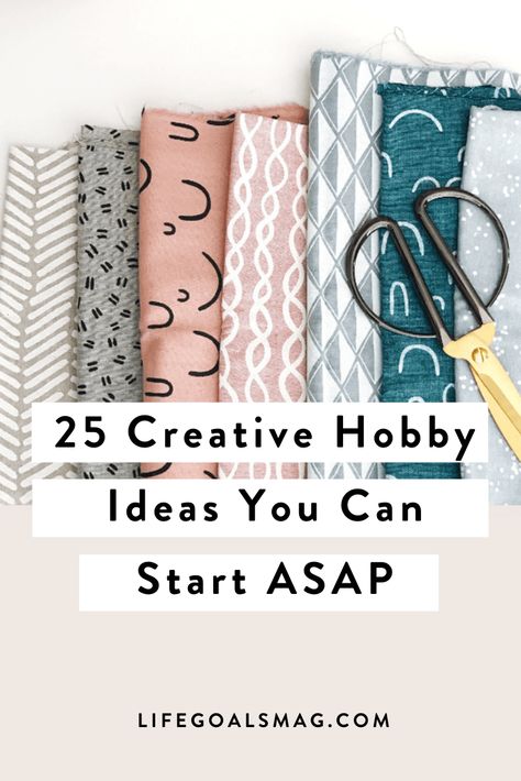 Want to start adding some creativity into your routine? Try adding a fun hobby to your lifestyle. Read why it's beneficial to have a hobby in your life, and 25 ideas to help you decide what hobbies are a fit for you. Easy Craft Hobbies To Start, I Need A Hobby Ideas Projects, Hobby Ideas Creative, Simple Hobbies Ideas, Artistic Hobbies To Try, Hobbies For Creativity, Hobbies At Home For Women, Calming Hobbies, Craft Hobbies For Adults