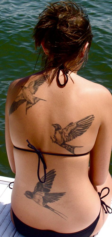 birds Tiny Tattoo Ideas, Single Line Tattoo, Meaningful Tattoos For Women, Small Meaningful Tattoos, Tiny Tattoo, Bird Tattoo, Temporary Tattoo Designs, Great Tattoos, Pattern Tattoo