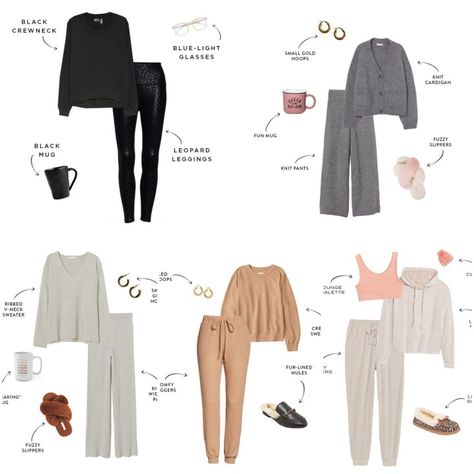 Work From Home Comfy Outfit, Comfy Outfit For Home, Lounge Wear Work From Home, Stay At Home Clothes, Cute Stay At Home Outfits Cozy, Winter Wfh Outfit, Work From Home Loungewear, Home Clothes Women Comfy, Cozy Work From Home Outfit