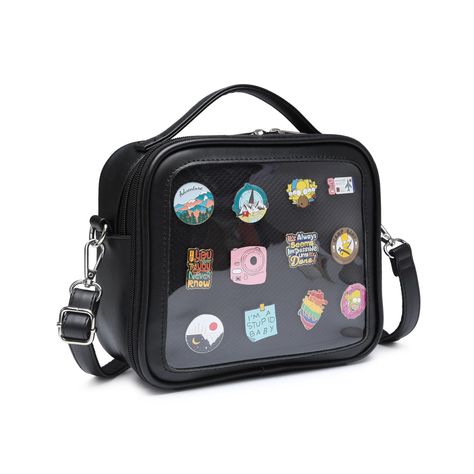 PRICES MAY VARY. 𝑴𝑨𝑻𝑬𝑹𝑰𝑨𝑳: This ita crossbody bag is made of premium PU and great PVC. All of the zippers work great and open smoothly. The stitching is very clean and sturdy. 𝑺𝑻𝑹𝑼𝑪𝑻𝑼𝑹𝑬:This pins bag have a main big pocket and have a inside pocket.A outside zipper pocket and a clear pocket.Come with an ita bag insert.The clear shaped clear window is great for enmal pins, brooches, badges, buttons, stickers and small aesthetic items you don't want to lose. 𝑴𝑼𝑳𝑻𝑰𝑭𝑼𝑵𝑪𝑻𝑰? Anime Display, Pin Display Bag, Anime Bag, Cherry Sauce, Pin Display, Ita Bag, Bag Pins, Anime Expo, Bag Display