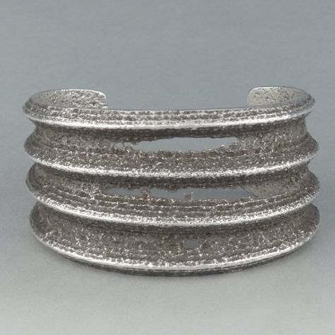 Charles Loloma Silver Tufa Cast Cuff, c.1960 Charles Loloma, Tufa Casting, Gallery Aesthetic, Silversmith Jewellery, Vintage Native American Jewelry, Volcanic Rock, Modern Mid Century, Cowgirl Western, Native Jewelry