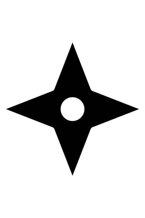 Four-sided Shuriken Ninja Throwing Star Ninja Throwing Star, Ninja Tattoo, Ninja Logo, Ninja Star, Star Template, Graphic Image, Arm Tattoo, Amazing Art, Naruto