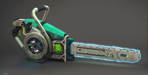 ArtStation - Electric_saw_001, Ivan Rastrigin Electric Saw, The Saw, Cute Stitch, Xenoblade Chronicles, Treasure Planet, Futuristic Art, Retro Futuristic, Prop Design, Futuristic Technology