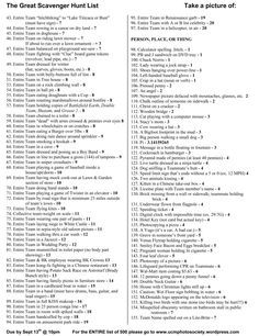 Scavenger Hunt-2 Cross Country Running Scavenger Hunt, Flea Market Scavenger Hunt List, Key West Scavenger Hunt List, Downtown Scavenger Hunt Ideas, Diy Scavenger Hunt For Adults, Small Town Scavenger Hunt, Road Trip Scavenger Hunt For Adults, Epcot Scavenger Hunt For Adults, Neighborhood Scavenger Hunt For Teens