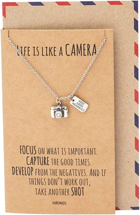 Amazon.com: quan jewelry Cute Vintage Camera Miniature Jewelry for Women, Photography Gifts (Silver Tone) : Clothing, Shoes & Jewelry Camera Jewelry, Life Is Like A Camera, Miniature Jewelry, Camera Necklace, Gifts For Best Friends, Bracelet Quotes, Necklace Quotes, Friends Gifts, Jewelry Cute