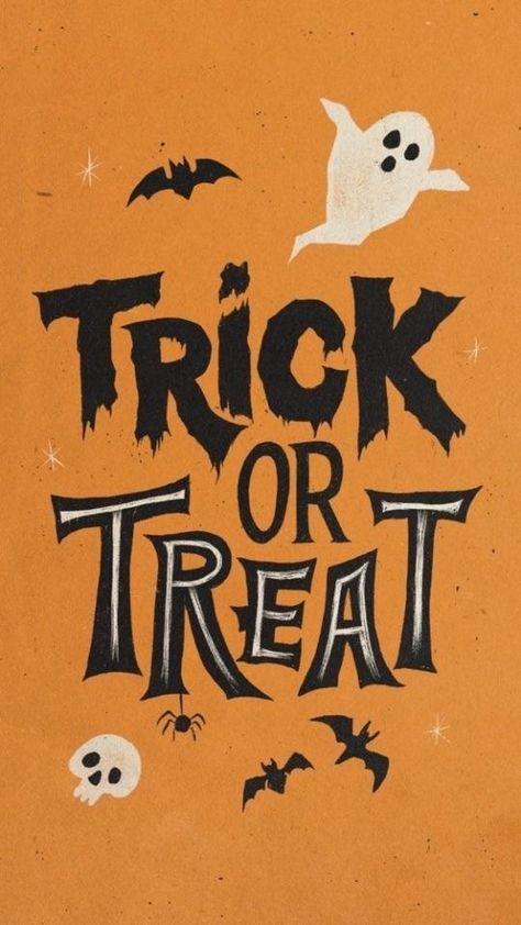 Halloween Aesthetic Poster, Vintage Trick Or Treat, Halloween Posters Aesthetic, Halloween Posters Vintage, Fall Poster Design, Halloween Poster Aesthetic, Halloween Wallpaper Trick Or Treat, Trick Or Treat Wallpaper, Trick Or Treating Aesthetic