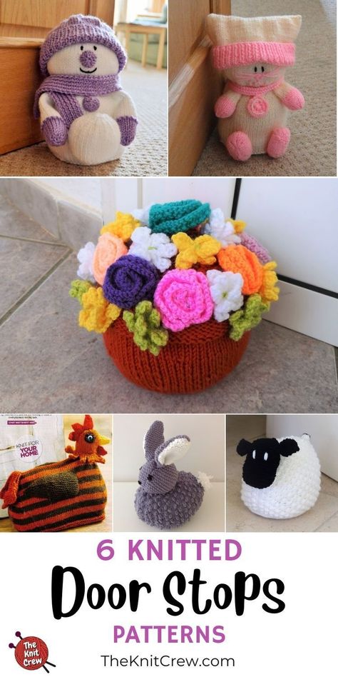 6 Knitted Door Stop Patterns For Your Home. 6 Knitted Door Stop Patterns For Your Home curated by The Knit Crew. Bunny Door Stopper, Knitted Door Stop, Knitted Door Stopper Free Pattern, Doorstop Pattern Free Door Stopper, Crochet Doorstop Free Pattern, Crochet Door Stop, Crochet Door Stopper Free Pattern, Doorstop Pattern Free, Crochet Door Stopper