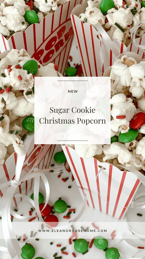 Pioneer Woman White Chocolate Peppermint Popcorn, Pioneer Woman Christmas White Chocolate Peppermint Popcorn, White Chocolate Peppermint Popcorn, Sugar Cookie Christmas, Peppermint Popcorn, Chocolate Covered Popcorn, White Chocolate Popcorn, Popcorn Cake, Christmas Popcorn