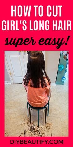 Long Hair Trim, Cut Hair At Home, Toddler Girl Haircut, Cut Own Hair, Toddler Haircuts, Easy Hair Cuts, How To Cut Your Own Hair, Diy Haircut, Toddler Hairstyles Girl