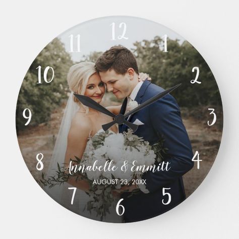 Gifts For Parents From Kids, Clocks Diy Crafts, Wedding Anniversary Party Invitations, Bridal Gift Box, Anniversary Party Invitations, Photo Clock, Diy Kids Furniture, Custom Clocks, Anniversary Gifts For Parents