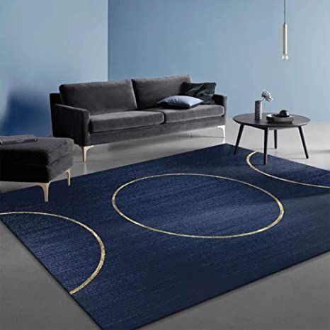 Navy Blue Carpet, Scandinavian Rugs Living Rooms Blue, Royal Blue Carpet, Fur Rug Living Room, Mavy Blue Rug, Nevy Blue Living Room Rug, Nordic Home, Dining Room Living Room, Modern Carpet