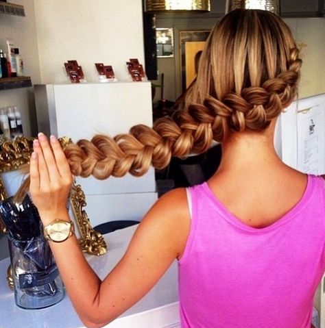 LOVE!! Wrap Around Braid, Dutch Braid Hairstyles, Fishtail Braid, Beautiful Braids, Braided Hairstyles Tutorials, Good Hair Day, Love Hair, Gorgeous Hair, Hair Designs