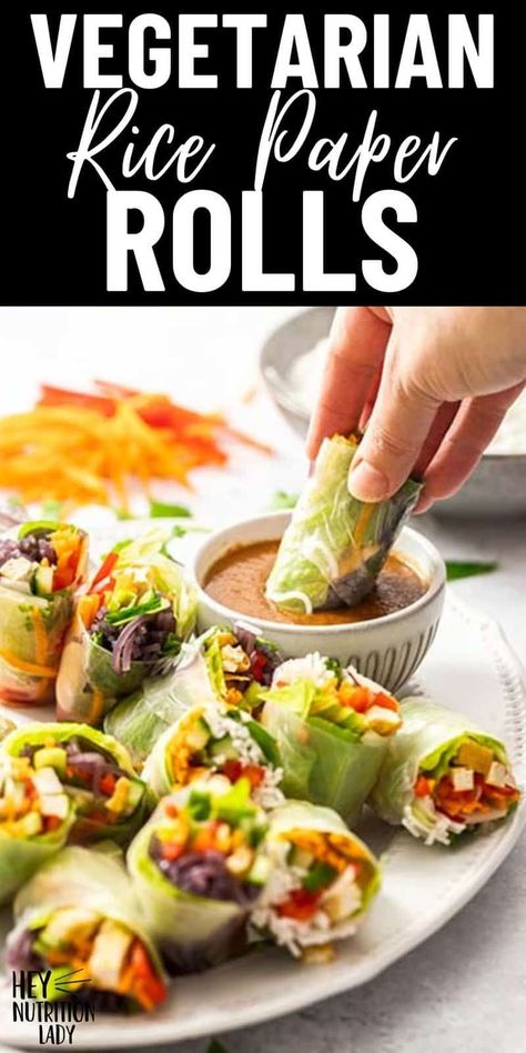 Veggie Roll Ups Rice Paper, Vegetable Rice Wraps, Vegetarian Rice Rolls, Vietnamese Rice Paper Rolls Vegetarian, Vegan Rice Paper Wraps, Veg Rice Paper Rolls, Rice Paper Wraps Recipes Lunch Ideas, Rice Wrap Recipes, Vegetarian Rice Paper Rolls