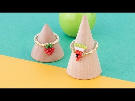 How to Make Cute Beaded Fruit Rings: Watermelon & Strawberry | Kissitty Jewelry - YouTube Fruit Rings, Beaded Fruit, Watermelon Strawberry, Chains Jewelry, Hello Everyone, Watermelon, Handmade Jewelry, Fruit, Beads