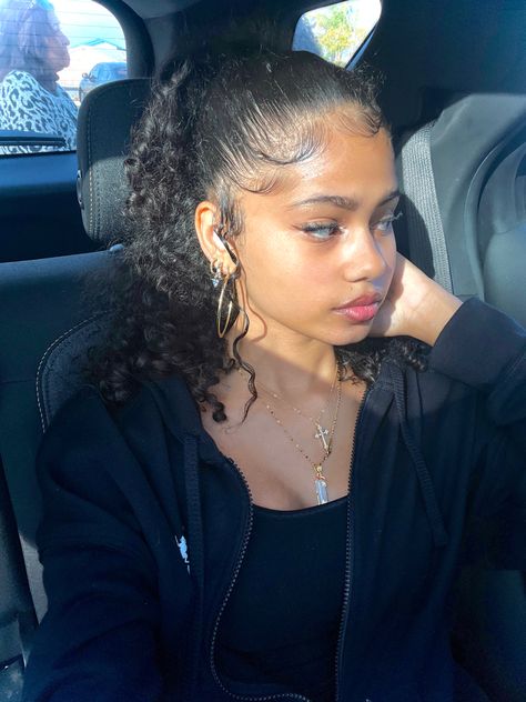 Curly Hair Inspo, Hair Styles Easy, Mixed Curly Hair, Edges Hair, Cute Curly Hairstyles, Curly Hair Styles Easy, Pretty Braided Hairstyles, Hairdos For Curly Hair, Natural Curls Hairstyles