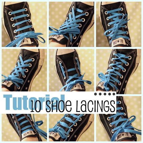 The Freckled Fox : Tutorial: creative shoe lacings Fox Diy, Freckled Fox, Ways To Lace Shoes, Creative Shoes, Shoes Hack, Shoe Lace Tying Techniques, Tie Shoelaces, Most Comfortable Shoes, Diy Tutorials