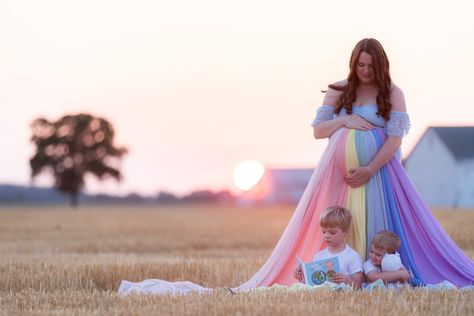 Rainbow Maternity Shoot Ideas, Rainbow Maternity Shoot, Rainbow Baby Maternity Pictures, Rainbow Maternity Dress, Pregnancy Dress, Rainbow Baby Shower, Maternity Photoshoot, Maternity Shoot, Rainbow Baby