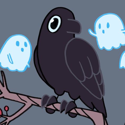 Here are some interesting facts about the raven: • They are one of the most intelligent birds on the planet - they can solve... Crows Drawing, Comedy Comics, Crow Art, Crows Ravens, The Crow, Time Art, Digital Comic, Cute Little Drawings, Cute Birds