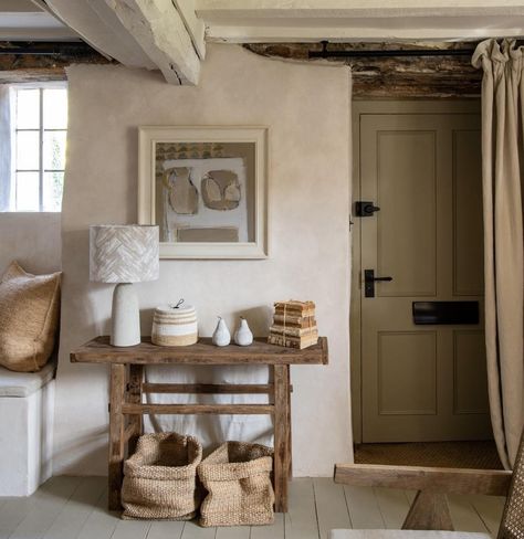 Should I paint my exposed wooden beams? — The OTTO HOUSE Old Bakery, Crittal Doors, Painted Beams, Beam House, Cottage Interior, Thatched Cottage, Old Cottage, Stone Cottage, Exposed Beams