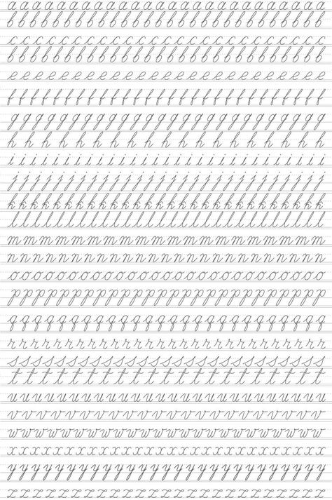 Penmanship Worksheets, Handwriting Template, Cursive Writing Practice Sheets, Struktur Teks, Handwriting Practice Paper, Hand Lettering Practice Sheets, Learn Handwriting, Cursive Handwriting Worksheets, Teaching Cursive