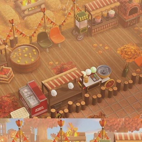 dalia on Instagram: "there’s nothing more delicious than carnival food🥧🍿🤍 full build for this area is available on my YouTube channel!🤍 . . . tags🏷: #acnh #animalcrossing #animalcrossingnewhorizons #acnhautumn #acnhautumntown #acnhautumncity #acnhhalloween #acnhcarnival #acnhfestival #acnhfallcore #scnhfallfair #acnhpumpkins #acnhcitycore #acnhdecorating #acnhinspo #acnhinspiration #acnhyoutube #acnhyoutuber #daliacrossing" Acnh Fall Campsite, Acnh Festival Ideas, Acnh Fun Fair Ideas, Acnh Boardwalk Carnival, Acnh Harvest Festival, Acnh Fair Ideas, Acnh Festival Area, Acnh Jam Stand, Acnh Fall Festival