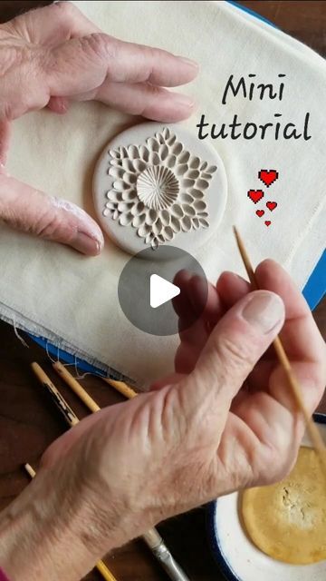 ʍǟɨʀɨ ֆȶօռɛ on Instagram: "A mini tutorial for you 🤗 (🔊 sound on). I made this a couple of years ago for @claykingceramics but thought it would be nice to share again now. In it l am making a small tile that went on to be framed with a collection of other pieces, it covers some of my basic techniques and FAQs. Hope it is useful to some of you. There are examples of finished framed pieces in my feed. . #porcelainpaperclay #irishceramics #ceramicart #handbuiltceramics  #etsy #contemporaryceramics #tutorial #instapottery @insta_pottery #potteryvideos @pottery_videos  #ceramicsvideos @ceramicsvideos" Making Tiles From Clay, Raku Pottery Tutorials, Pottery Decoration Techniques, Basic Pottery Ideas, Pottery Textures Techniques, Pinch Pottery Ideas For Beginners, Pottery Tiles Ideas, Ceramic Techniques Tutorials, How To Make Ceramics At Home