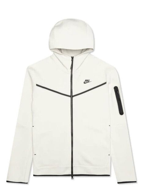 NIKE TECH FLEECE FULL ZIP HOODIE OFF WHITE BLACK MEN’S SIZE 4XL CU4489-072. Nike Blazer Outfit, Nike Clothes Mens, Full Zip Up Hoodie, Tech Fleece Hoodie, Nike Sportswear Tech Fleece, Baby Nike, Nike Tech Fleece, Nike Tech, Tech Fleece