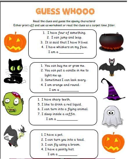 Middle School Halloween Activities, Halloween Worksheet, Halloween Activity Sheets, Halloween Quiz, Halloween Bingo, Halloween Worksheets, Halloween Kunst, Halloween Classroom, Halloween Activity