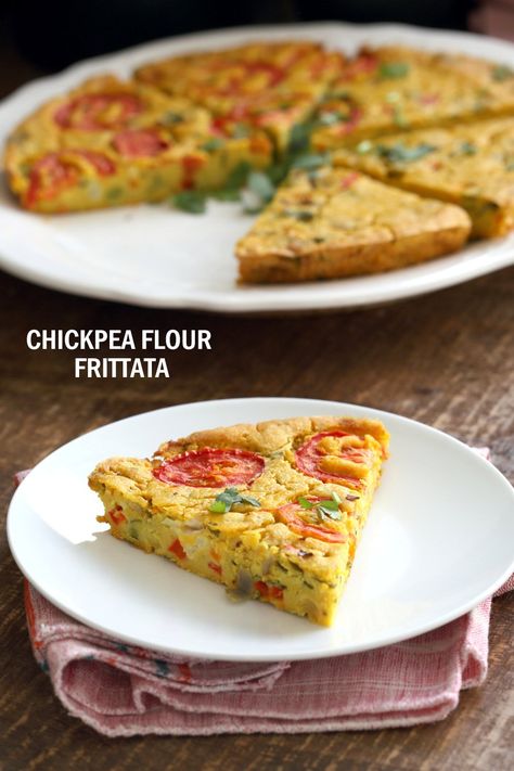 Chicken Pea, Chickpea Flour Pancakes, Pancakes Crepes, Vegan Frittata, Chickpea Flour Recipes, Vegan Quiche, Veggie Pies, Dried Dill, Vegetable Frittata