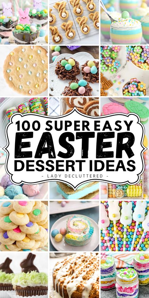 Easter Desserts. Two Ingredient Recipes, Dessert Ideas Simple, Easter Dessert Ideas, Soup Shots, Desserts Easter, Easter Deserts, Funny Easter Eggs, Easter Party Food, Easy Easter Treats