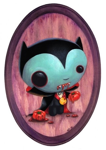 Wittle Vampire Rigor Mortis, Vampires And Werewolves, Classic Monsters, Creatures Of The Night, Pop Surrealism, Creepy Cute, Gothic Art, Objet D'art, Halloween Art