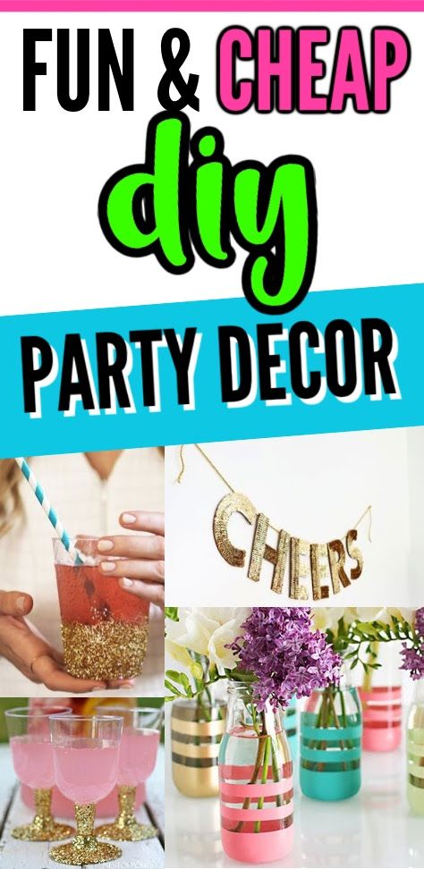 The best frugal diy party decorations to have a cute party on a budget. #fugalpartydecorations #diypartydecorations #cheappartydecorations Cheap Birthday Table Decorations, Decorating For A Party On A Budget, Formal Party Decorations Ideas, Dollar Store Diy Party Decorations, Simple House Party Decorations, Inexpensive Table Decorations For Party, Diy Table Party Decor, Casual Centerpieces For Party, Casual Party Decorations