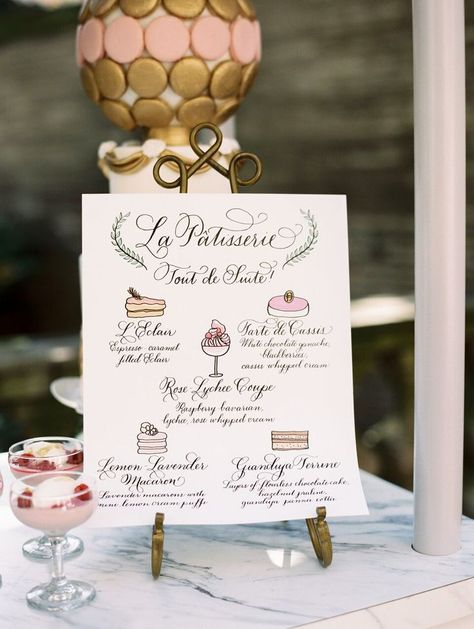 Parisian Invitations, Lauryn Prattes, French Bridal Showers, Paris Bridal Shower Theme, Paris Bridal Shower, French Party, Calligraphy Inspiration, Bridal Shower Desserts, Parisian Theme