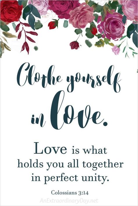 Bible Verses About Love:Download this FREE 8x10 scripture QUOTE - Clothe yourself in love - Printable Sister Scripture, Scriptures On Love, Wedding Slides, Positive Scripture, Bible Marriage, Faith Qoutes, Marriage Promises, Scripture Gifts, God's Mercy