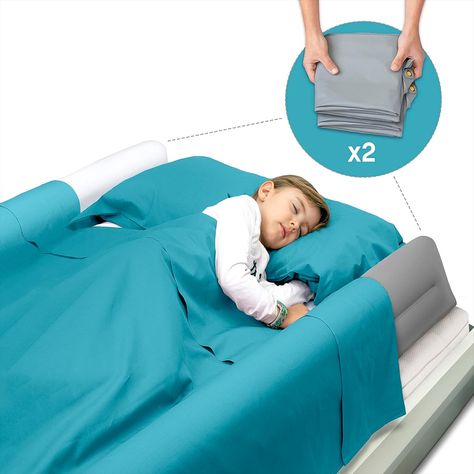 Child Fall Protection, Inflatable Travel Bed Rail, for fold-Away, Single, Double, Queen Size, King Size and Montessori beds Montessori Beds, Portable Baby Bed, Bed Guard, Bed Bumper, Bed Rails For Toddlers, Bed Protector, Toddler Safety, Travel Bed, Bed Bumpers