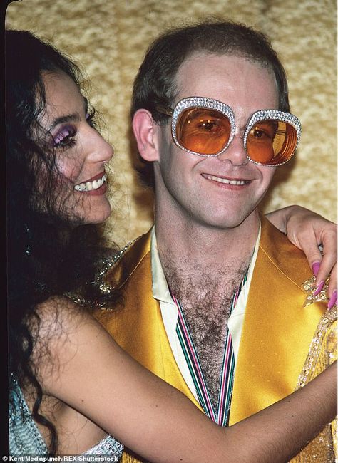 Cher And Elton John, Elton John Sunglasses, Studio 54 Party, Cher Outfits, The Velvet Rope, Velvet Rope, Saturday Night Fever, Candle In The Wind, Night Fever