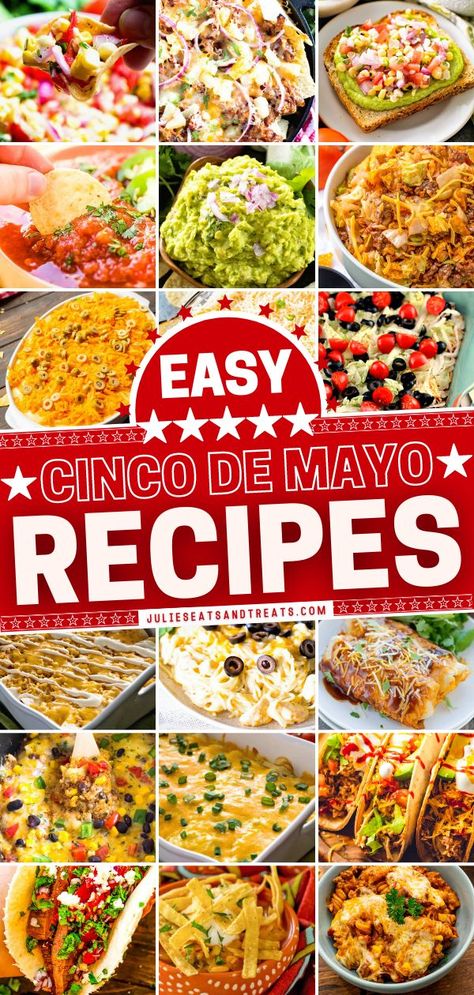 Easy Mexican Dishes, Mexican Dinner Party, Mexican Food Recipes Appetizers, Mexican Party Food, Cinco De Mayo Recipes, Mexican Menu, Mexican Side Dishes, Best Mexican Recipes, Easy Holiday Recipes