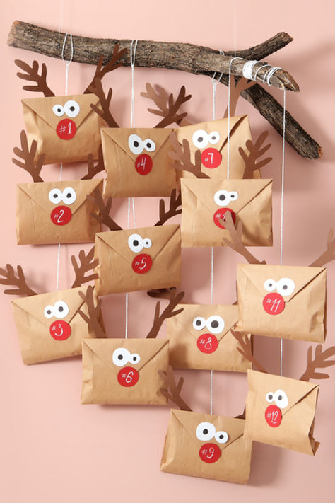 12 days of christmas gifts, Rudolph wrapping ideas Advent Diy, Homemade Advent Calendars, Advent Calendar Activities, 12 Days Of Xmas, Christmas Advent Calendar Diy, Advent Calendar Gifts, Traditions To Start, Advent Calendars For Kids, Advent Calenders