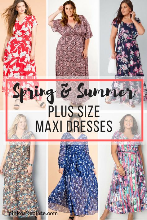 I love love love a pretty maxi dress and today I have found a few of my favorites. I have also found a couple of new places to shop! I think you will all love these Spring & Summer Plus Size Maxi Dresses. via @Pinkcakeplate Affordable Summer Patchwork Maxi Dress, Floral Maxi Dress Plus Size Summer, Plus Size Spring Dresses 2023, Dresses For Larger Women, Cheap Maternity Maxi Dress For Summer, Plus Size Maxi Dress Outfit, Summer Dresses For Curvy Women, Spring Free-size Printed Beach Dress, Plus Size Maxi Dress Summer