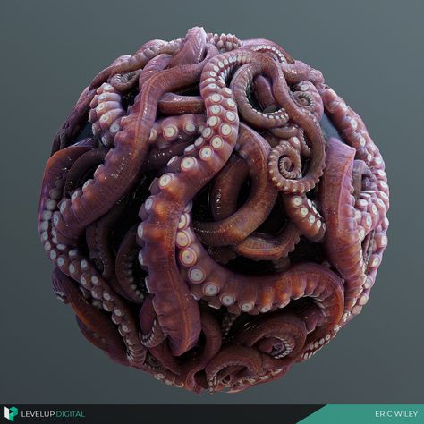 Octopus Tentacles, Substance Designer, Octopus, Layering, Portfolio