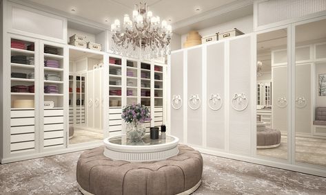 Luxurious Master Suite on Behance Luxury Bedroom Design Master Suite, Walk In Closet Luxury, Luxurious Walk In Closet, Closet Dressing Room, Luxury Master Suite, Beauty Room Vanity, Dressing Room Closet, Dream Closet Design, House Interior Design Styles