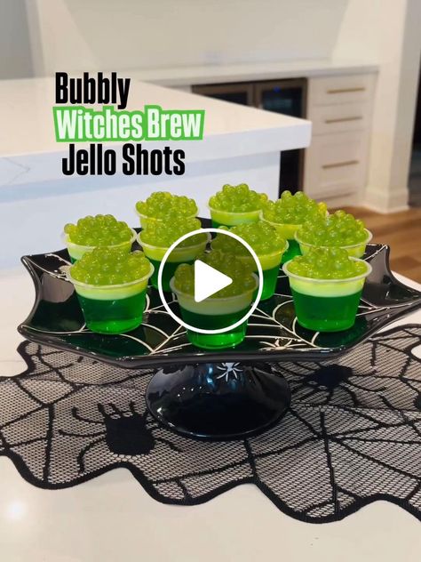 Lemon8 · Bubbly Witches Brew Jello Shots 🧙 · @Jessica Neff Witches Brew Jello Shots, Jello Shot Cups, Apple Schnapps, Green Jello, Apple Pop, Fun Drinks Alcohol, Shot Cups, Unflavored Gelatin, Drinks Alcohol