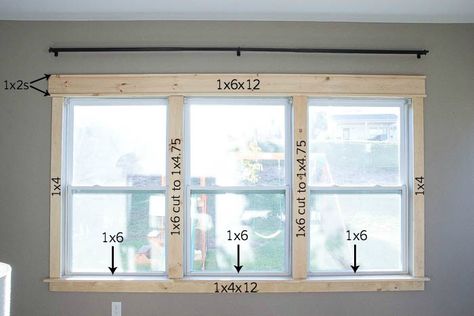 DIY Easy Craftsman Trim (22 of 22) Craftsman Door Casing, Craftsman Trim Window, Craftsman Style Window Trim, Diy Corbels, Window Trim Styles, Craftsman Style Windows, Open Doorway, White Window Trim, Craftsman Window