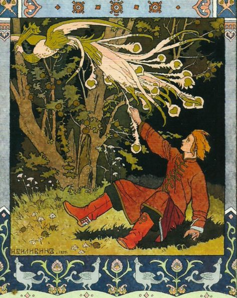 Ivan Bilibin, The Firebird, Roi Arthur, Slavic Folklore, Fairy Tale Illustration, Fairy Stories, Fire Bird, Fairytale Illustration, Russian Folk