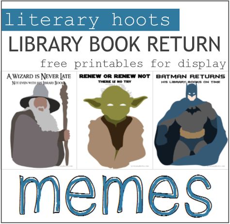 library book returns displays Library Posters Printable, Return Your Library Books, Library Book Return, Library Memes, Book Return, Library Humor, Library Signage, Library Lesson Plans, School Library Displays