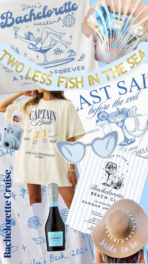 Beach Bachelorette Mood Board, Bachelorette Beach Weekend Outfits, Beach Bach Trip Themes, Costal Grandma Bachelorette, Last Toast On The Coast Bachelorette, Bachelorette Party Cruise, Beach Weekend Outfit, Bachelorette Beach Weekend, Cruise Bachelorette