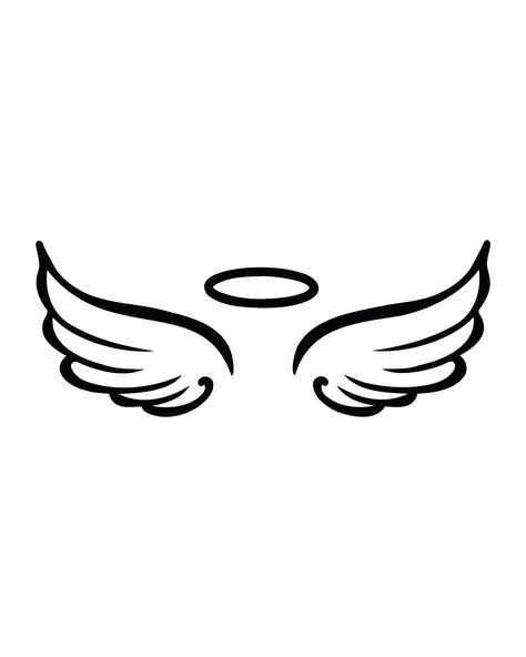 Angel Wing Vector, Wings Angel Drawing, Drawing Of Angel Wings, Little Angel Wings Tattoo, Angel Wing Drawing, Angel Wings Cartoon, Angel Wings Tattoo Small, Angel Graphic Design, Angel Wings Silhouette